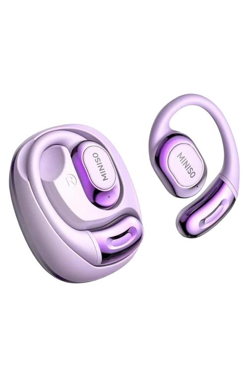 New Miniso Wireless Earbuds Compact Bluetooth Earphones with Clear Sound Purple MS156